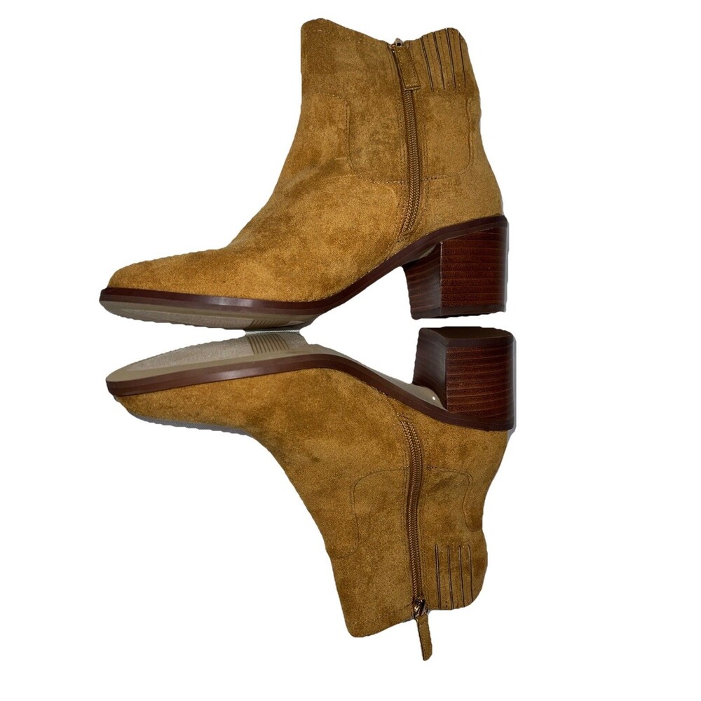 JCrew Women's Western Boots Size 6.5 M Sueded Golden Brandy Brown 6 1/2 NEW